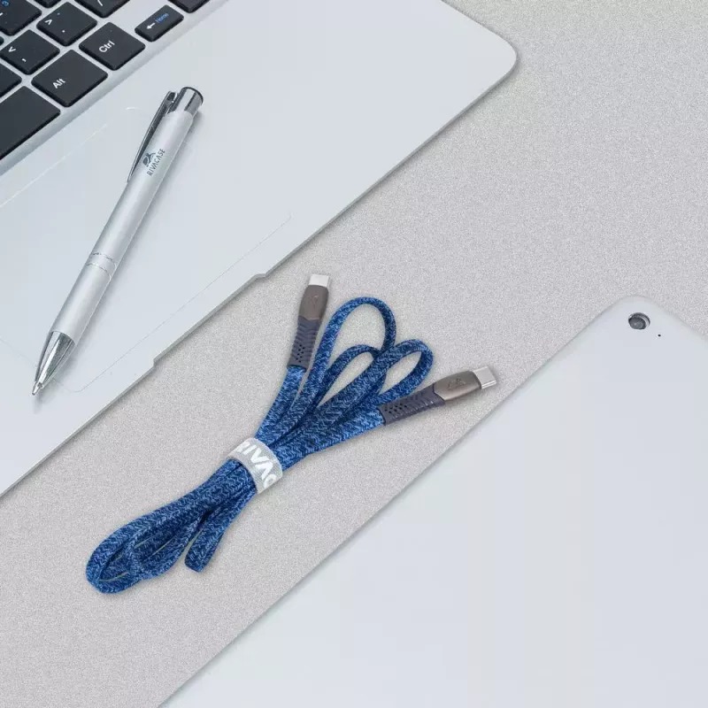 USB laidas Rivacase PS6105 BL12 USB 2.0 1,2 m USB-C mėlynas