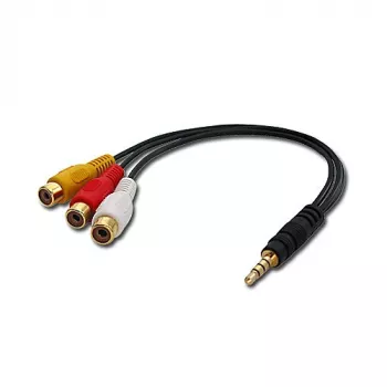 Lindy AV adapterio laidas – stereo garsas ir kompozitinis vaizdas