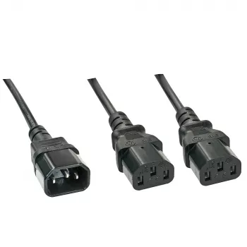 Lindy 1m IEC skirstytuvas C14 į 2 x IEC C13