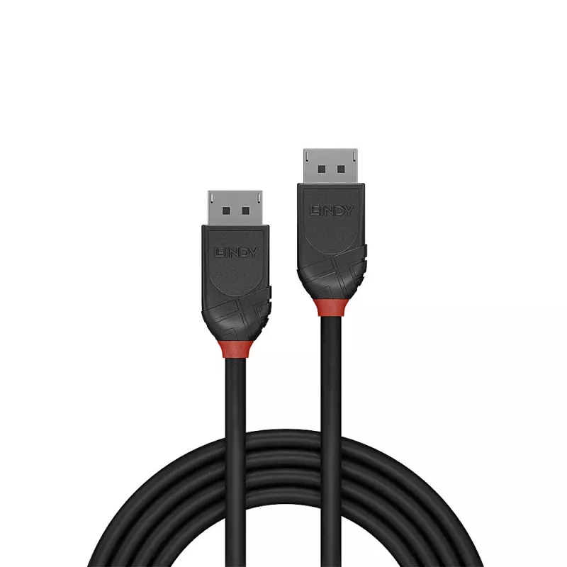 Lindy 0,5 m DisplayPort 1.2 laidas, juoda linija