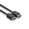 Lindy 0,5 m DisplayPort 1.2 laidas, juoda linija
