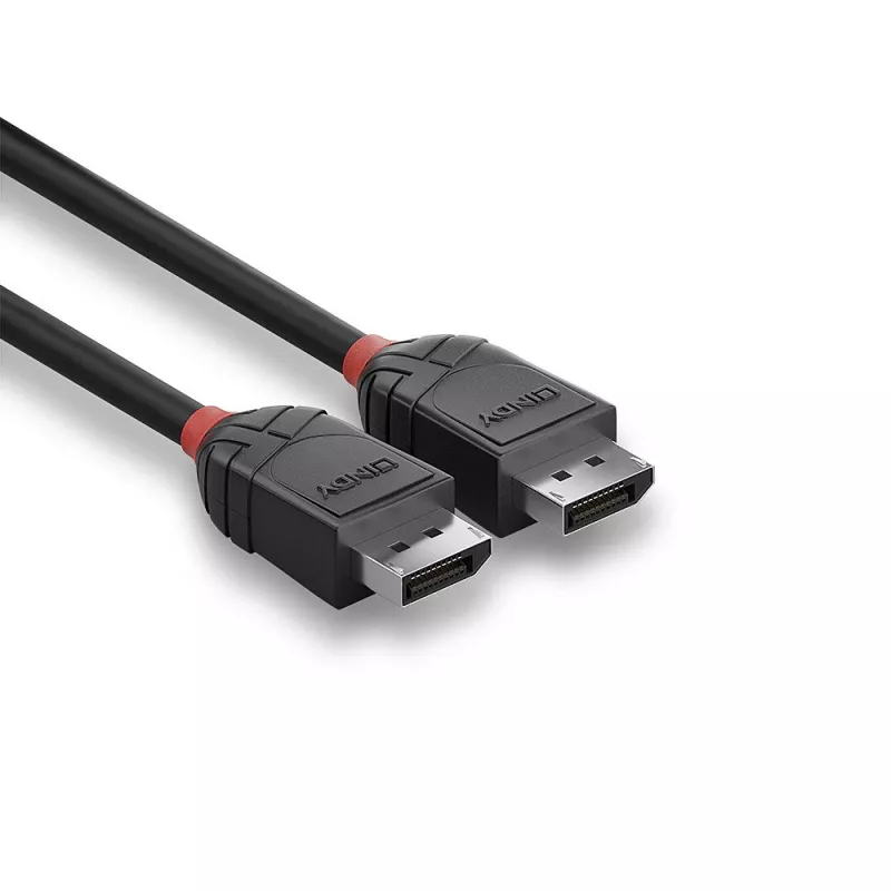 Lindy 0,5 m DisplayPort 1.2 laidas, juoda linija
