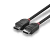 Lindy 0,5 m DisplayPort 1.2 laidas, juoda linija