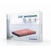 Dėklas HDD Gembird EE2-U3S-3-P 2,5 colio SATA diskams, vieno lizdo, 5 Gbit/s, rožinis