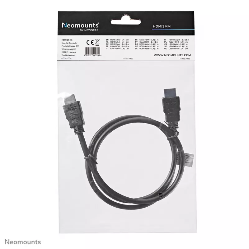 Neomounts HDMI3MM HDMI laidas - 1 m, juodas
