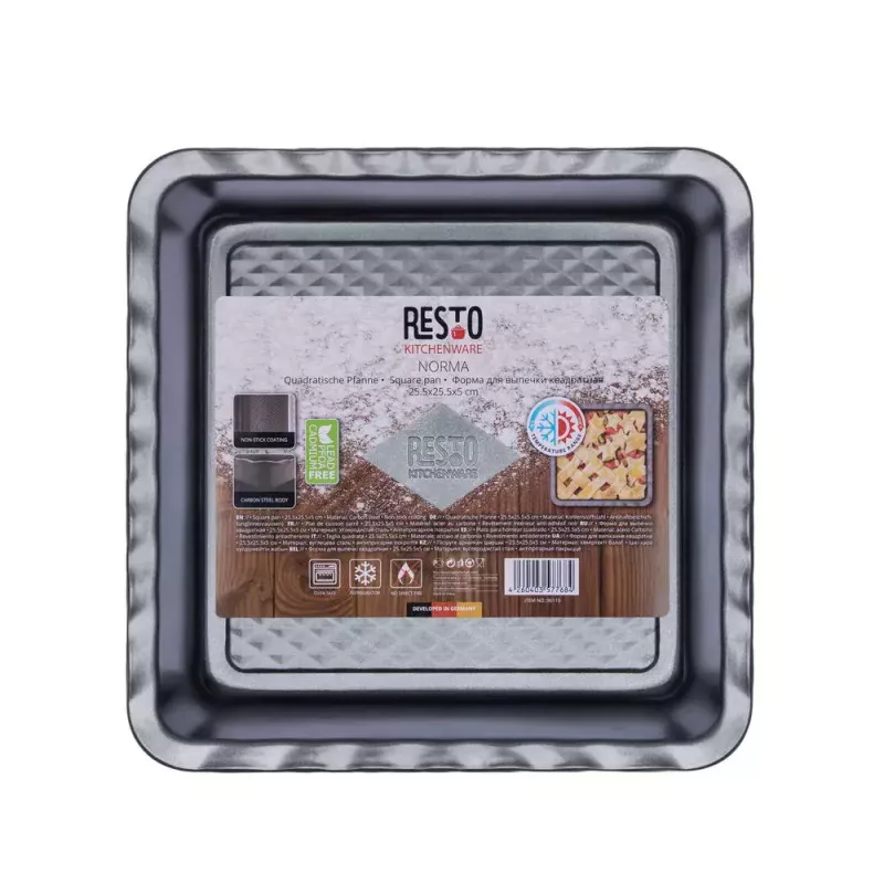 Lasagnos kepimo forma Resto Kitchenware 96115 Stačiakampė Anglinis plienas 255x255x50 mm