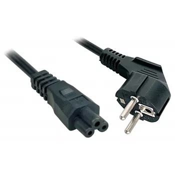 Lindy 3 m, CEE 7/7 - IEC 320 C5 juodas maitinimo laidas