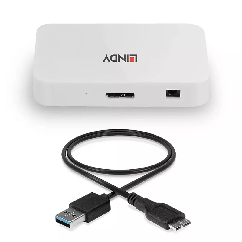 USB šakotuvas Lindy USB 3.0 Hub Basic 4 prievadai