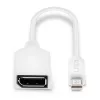 Lindy 0,20 m Mini DisplayPort į DisplayPort adapterio laidas, 0,15 m, Mini DisplayPort, DisplayPort, Kištukas, Lizdas, Baltas