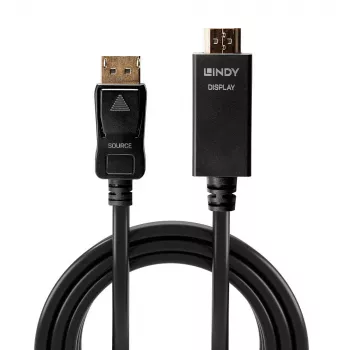 Lindy 1m DisplayPort į HDMI 10.2G laidas