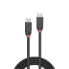Lindy 0,5 m USB 3.2 C tipo laidas C į C, 20 Gbps, juoda linija