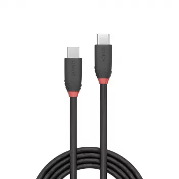 Lindy 0,5 m USB 3.2 C tipo laidas C į C, 20 Gbps, juoda linija
