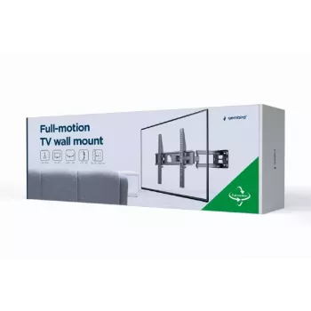 TV laikiklis Gembird WM-55ST-03 32–55 col., VESA iki 400x400, pakreipimas -18°/5°, pasukimas ±90°, maks. 35 kg, juodas