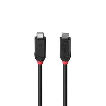 Lindy 0,5 m USB4 240W USB C laidas, Black Line