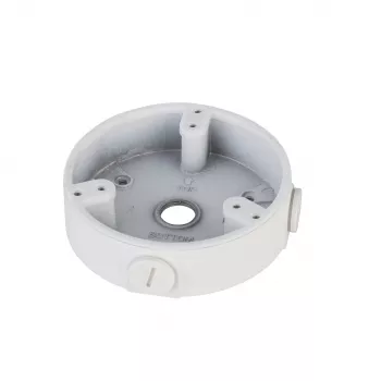 Jungiamoji dėžė DAHUA PFA137 apsaugos kameroms, balta, 1/2 colio sriegis, Ø122 mm, aukštis 34,2 mm, maks. apkrova 1 kg