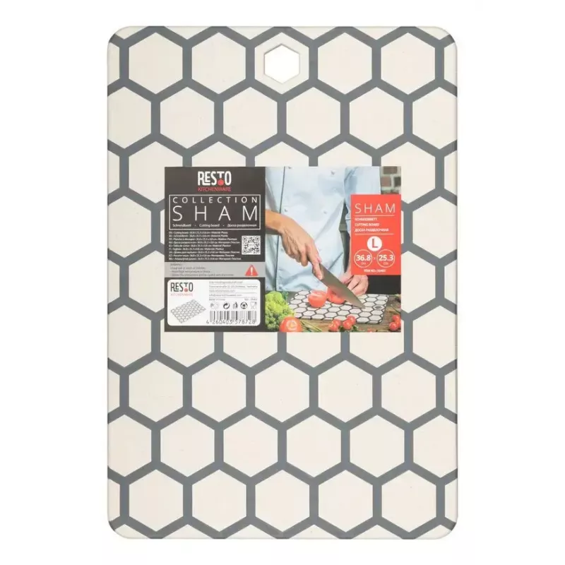 Pjaustymo lenta Resto Kitchenware 95403 stačiakampė plastikinė pilka balta