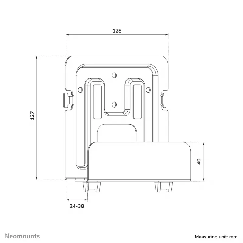 Neomounts AWL-440BL universalus laikiklis medijos grotuvui