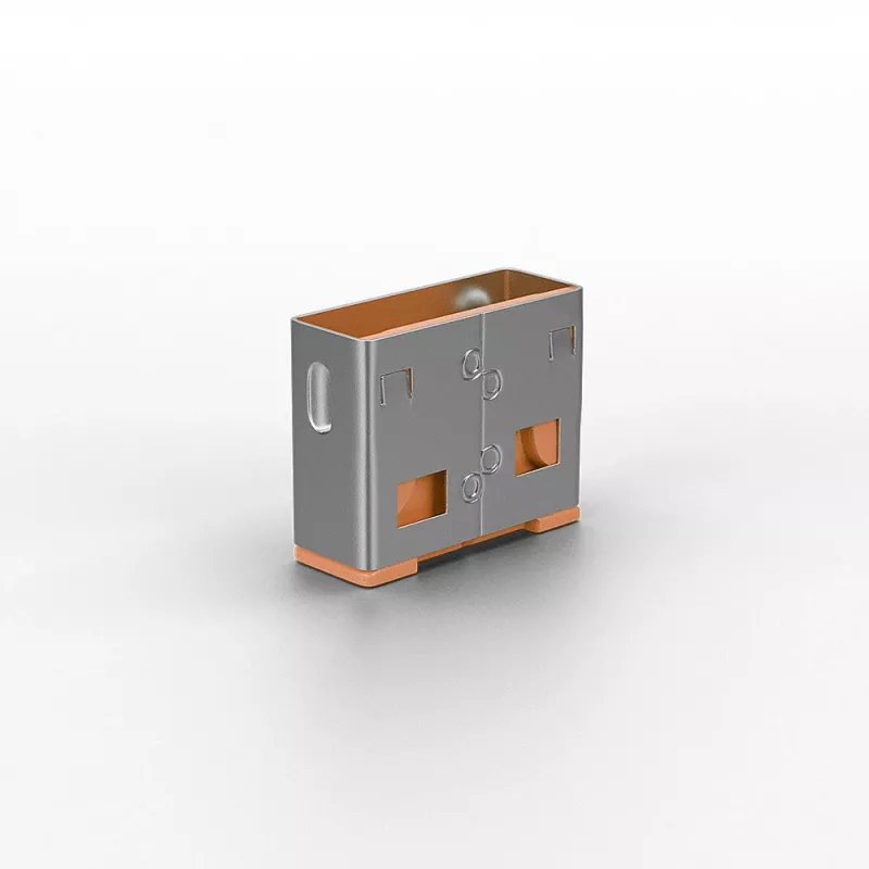 Lindy USB prievadų blokavimo įtaisai (be rakto) – 10 vnt. komplektas, oranžinė spalva