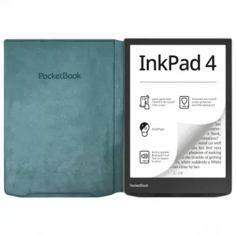 Dėklas „PocketBook“ Flip Cover, skirtas InkPad 4 ir InkPad Color 3, 7,8 colio, žalias