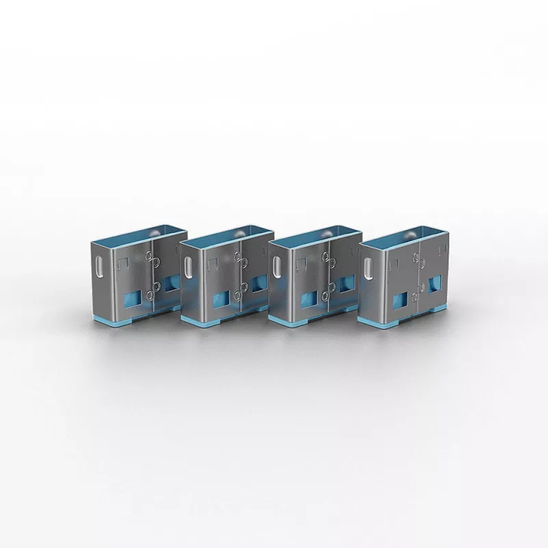 Lindy USB prievado blokatorius be rakto, 10 vnt. rinkinys, mėlyna spalva