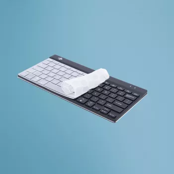 R-Go Tools R-Go Higieniškas klaviatūros dangtelis (JAV išdėstymui), Silikoninis, 108 mm, 279 mm, 16 g, Skaidrus