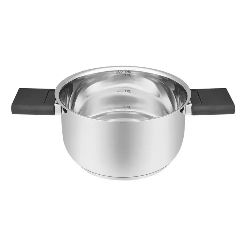 Puodas Kitchenware Resto Anser 1,6 L juodas nerūdijantis plienas