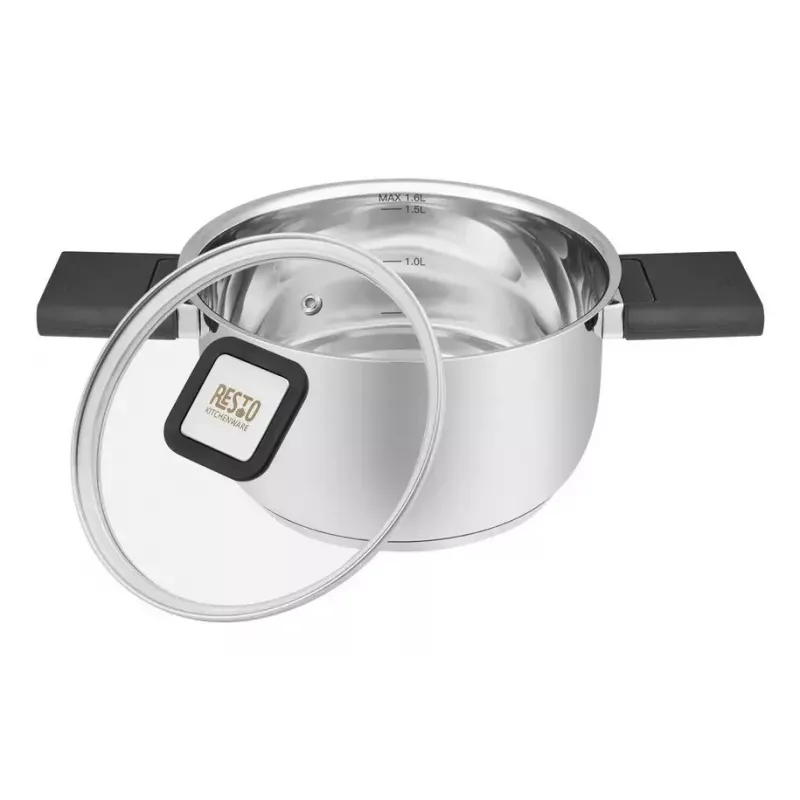 Puodas Kitchenware Resto Anser 1,6 L juodas nerūdijantis plienas