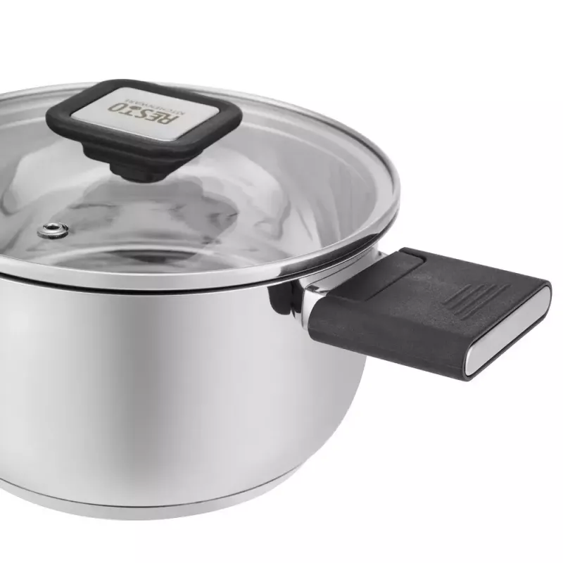 Puodas Kitchenware Resto Anser 1,6 L juodas nerūdijantis plienas