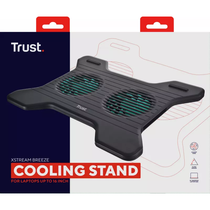 Trust Breeze aušinimo stovas nešiojamam kompiuteriui 40,6 cm (16 colių)