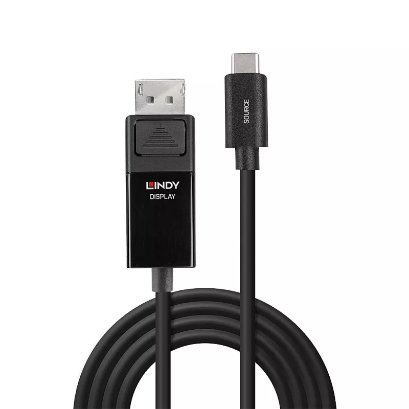 Lindy 2 m USB Type C į DisplayPort 4K60 adapterio laidas su HDR