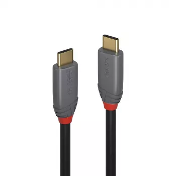Lindy 1m USB 3.2 Type C į C laidas, 20Gbps, 5A, PD, Anthra Line