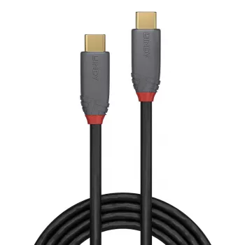 Lindy 1m USB 3.2 Type C į C laidas, 20Gbps, 5A, PD, Anthra Line
