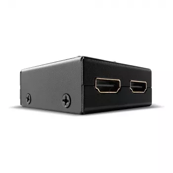 Lindy 2 prievadų HDMI 18G dvikryptis jungiklis, HDMI, metalinis, juodas, 60 Hz, 18 Gbit/s, 3840 x 2160 pikseliai
