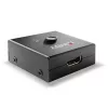 Lindy 2 prievadų HDMI 18G dvikryptis jungiklis, HDMI, metalinis, juodas, 60 Hz, 18 Gbit/s, 3840 x 2160 pikseliai
