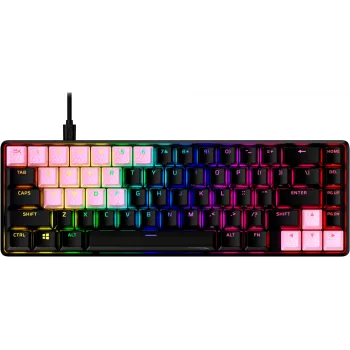 HiperX guminiai klavišų dangteliai žaidimams, rožiniai, US tarptautinis išdėstymas, skirti HyperX ir Cherry MX stiliaus jungikliams