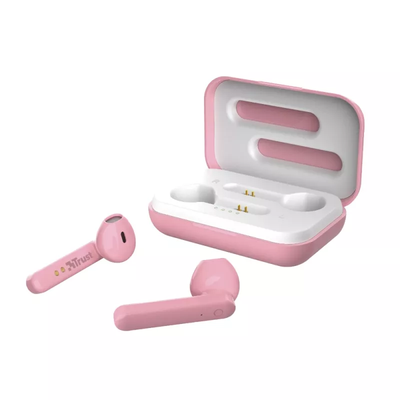 Trust Primo True Wireless Stereo ausinės, rožinės spalvos