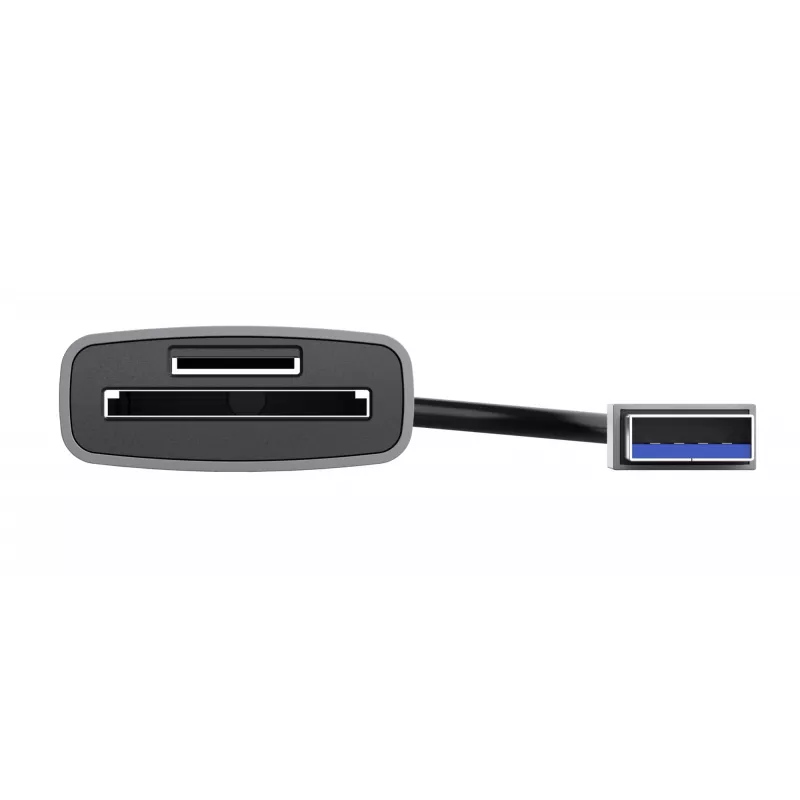 Trust Dalyx 24135 kortelių skaitytuvas, USB 3.2 Gen 1, microSD/SD/SDHC/SDXC, sidabro spalvos