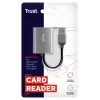 Trust Dalyx 24135 kortelių skaitytuvas, USB 3.2 Gen 1, microSD/SD/SDHC/SDXC, sidabro spalvos