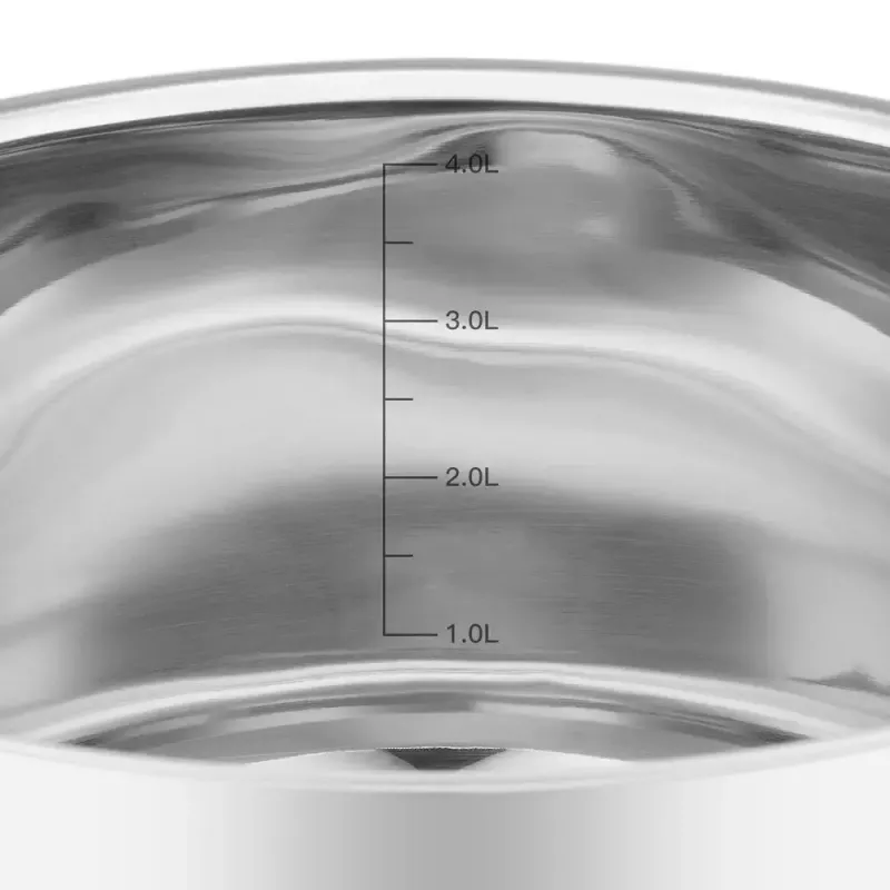 Resto Kitchenware Anser 4.4 L apvalus juodas nerūdijančio plieno puodas