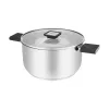 Resto Kitchenware Anser 4.4 L apvalus juodas nerūdijančio plieno puodas