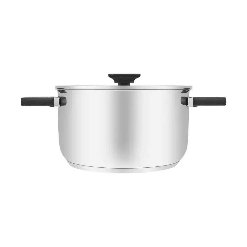 Resto Kitchenware Anser 4.4 L apvalus juodas nerūdijančio plieno puodas