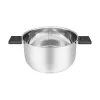 Resto Kitchenware Anser 4.4 L apvalus juodas nerūdijančio plieno puodas