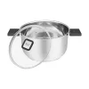 Resto Kitchenware Anser 4.4 L apvalus juodas nerūdijančio plieno puodas