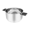 Resto Kitchenware Anser 4.4 L apvalus juodas nerūdijančio plieno puodas