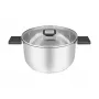 Resto Kitchenware Anser 4.4 L apvalus juodas nerūdijančio plieno puodas