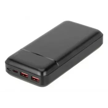 Nešiojamas powerbankas Rivacase VA2102 Li-Pol 20000 mAh, Quick Charge 3.0, 2×USB-A + 1×USB-C, 22,5 W, juodas