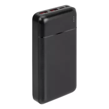 Nešiojamas powerbankas Rivacase VA2102 Li-Pol 20000 mAh, Quick Charge 3.0, 2×USB-A + 1×USB-C, 22,5 W, juodas