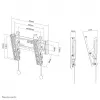 Neomounts NM-W125BLACK TV laikiklis sieninis 10-40 colių - pakreipiamas, 101,6 cm (40 col.), 75 x 75 mm, 200 x 200 mm, 0-15°, plienas, juodas