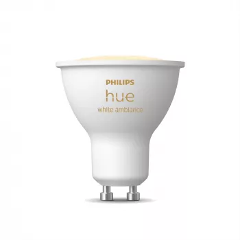 Philips Hue White ambience GU10 prožektorius – išmanioji lemputė, Bluetooth/Zigbee, balta, LED, GU10