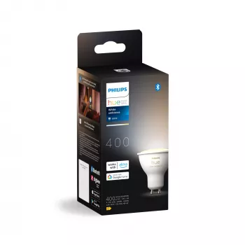 Philips Hue White ambience GU10 prožektorius – išmanioji lemputė, Bluetooth/Zigbee, balta, LED, GU10